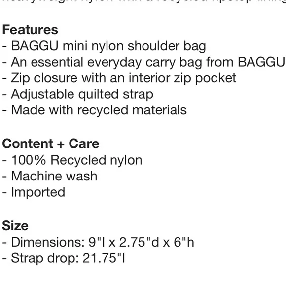 BAGGU Green & White Multi Mini Tote Bag NWT LAST ONE - Picture 4 of 4